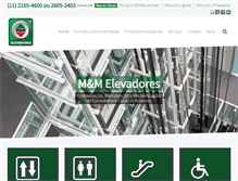 Tablet Screenshot of mmelevadores.com.br